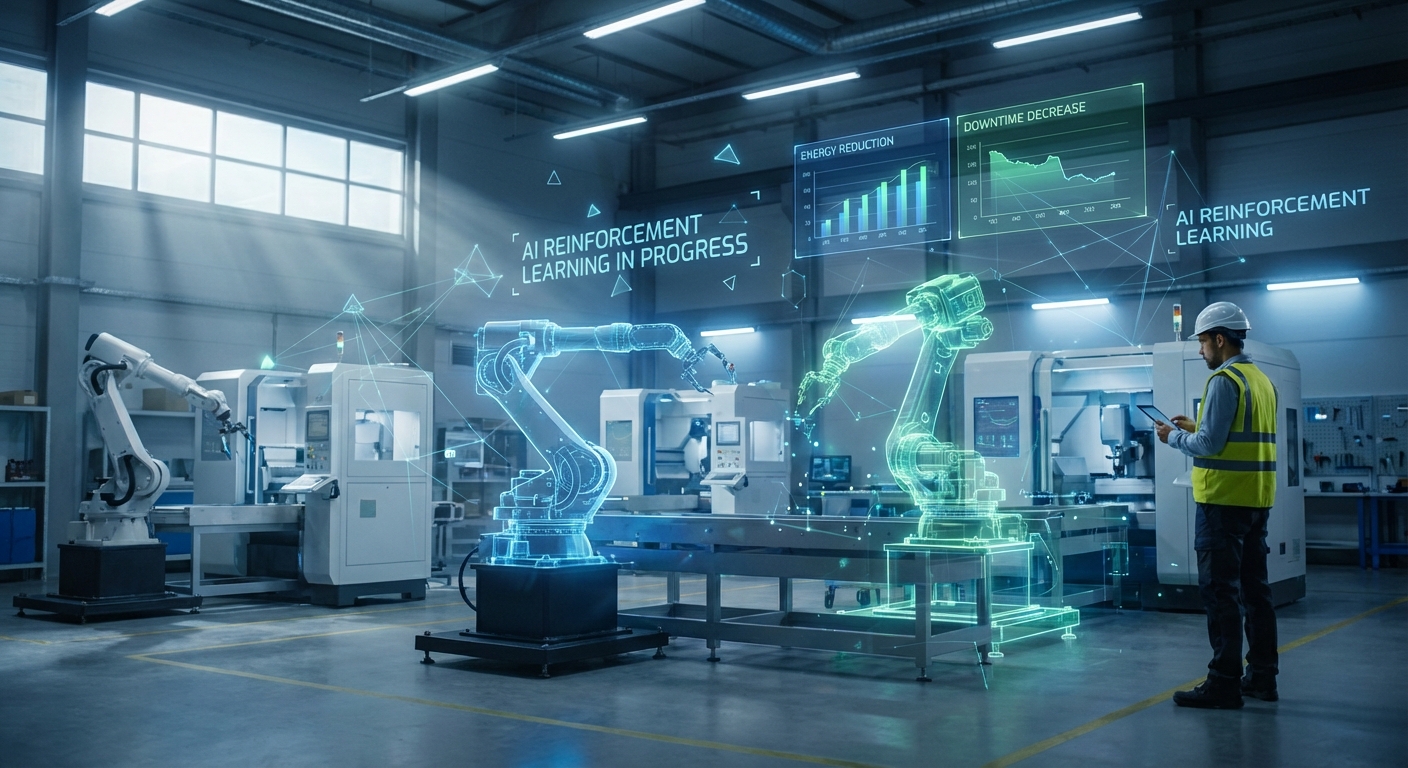 โรงงานไทยใช้ Reinforcement Learning ควบคุม Digital‑Twin แบบเรียลไทม์: ลดพลังงาน-ลด downtime พร้อมกลยุทธ์ย้ายจาก PLC