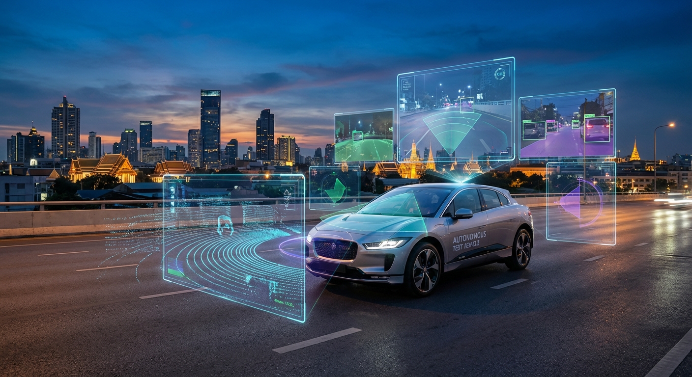 สตาร์ทอัพไทยเปิด 'Synthetic‑Sensor Suite' สร้างข้อมูลจำลองความสมจริงสูง เทรน AI รถไร้คนขับ ลดทดสอบถนนจริง 90%